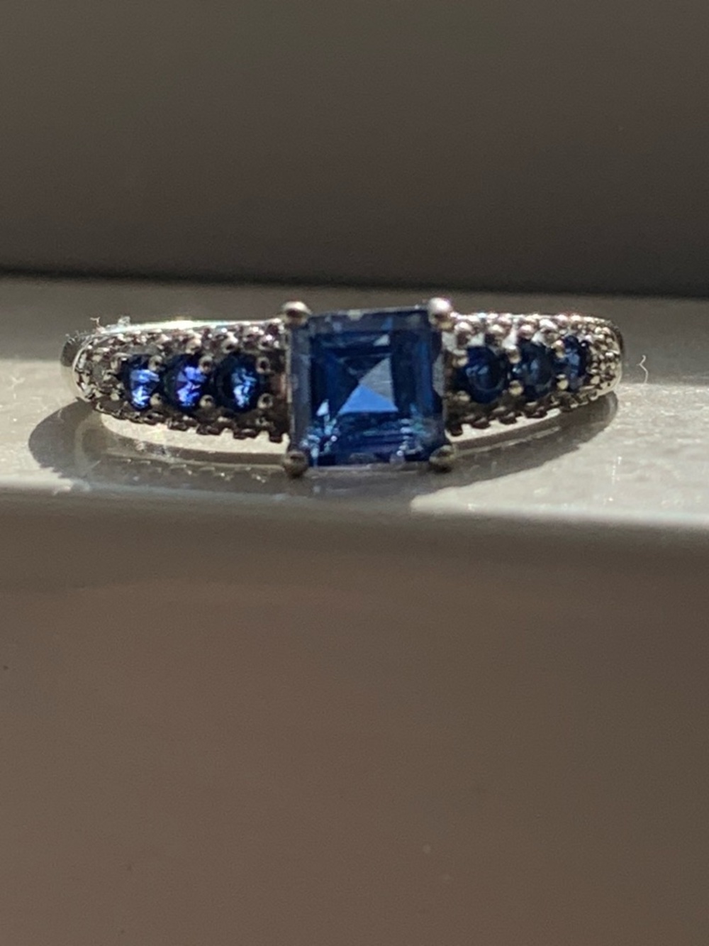 Samuel Aaron Sapphire Ring size 5.5 PRICE DROP – SHIPS TOMORROW - Picture 2 of 9